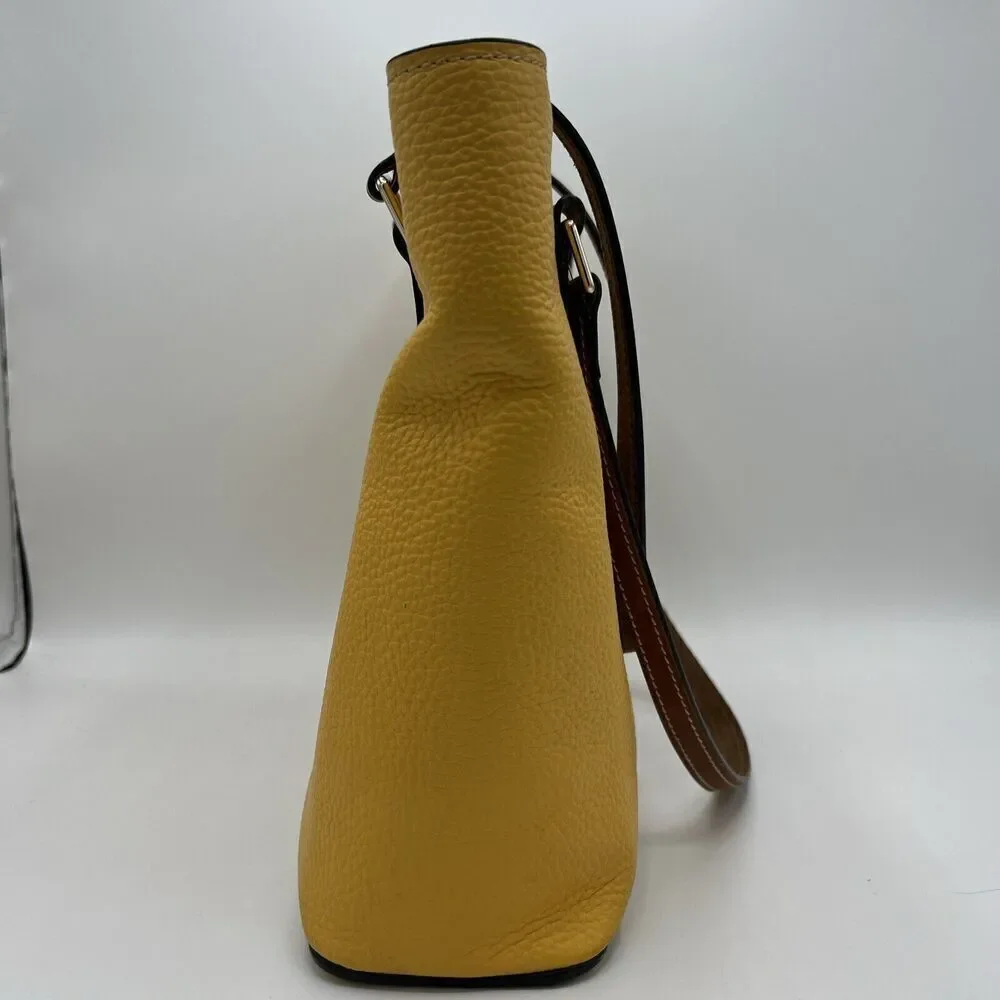 Dooney & Bourke Pebble Grain Small Lexington Tote - Mustard - Authentic - Picture 3 of 15